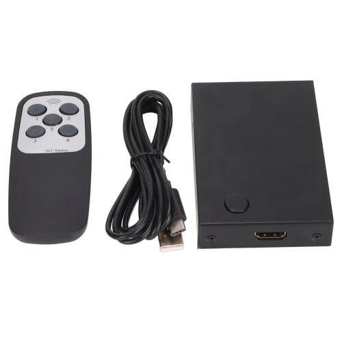 HD Multimedia Interface 2.0 5X1 Switcher för oöverträffad videoströmning, stöder samtidig överföring av två videoströmmar, bra kvalitet, 1