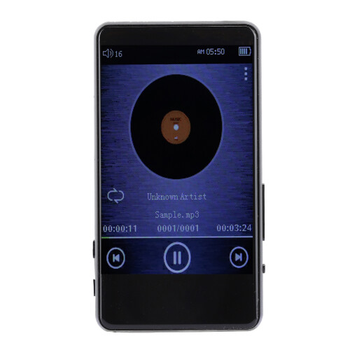 Φορητό μουσικό κέντρο, μεταλλικό σώμα, MP3 player Bluetooth σε στυλ iPod με ηχείο, διάρκεια 1