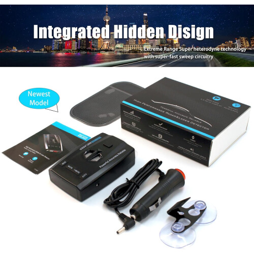 Long Range Radar Detector for Cars with False Alert Filtering and Multiple Driving Modes 2