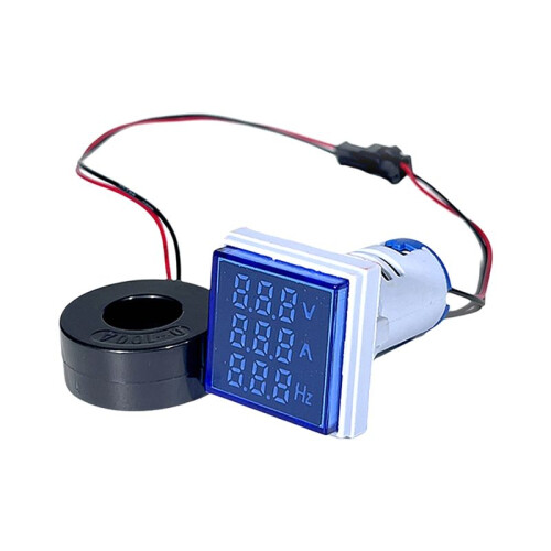 LED Digital Voltmeter Ammeter Hertz Meter AC6-500V Signal Lights Voltage Current Frequency Meter Indicator Tester