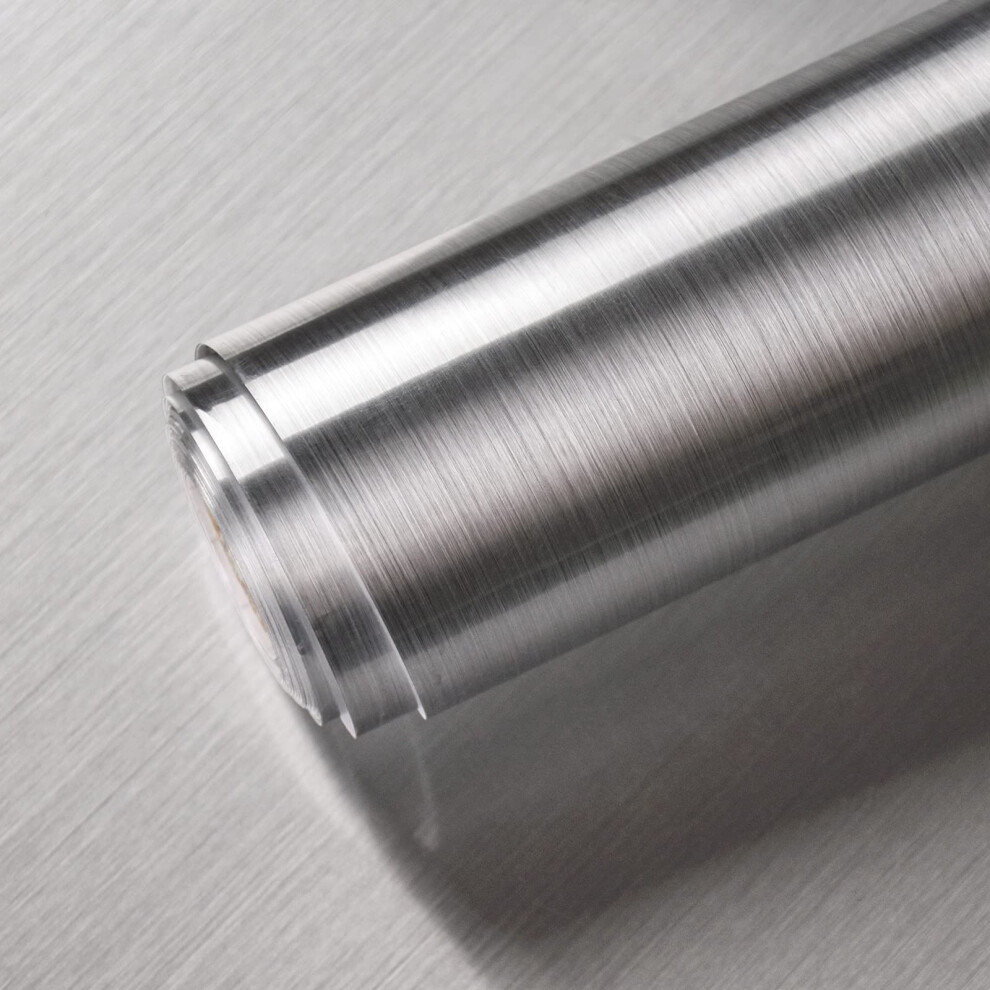 Stainless Steel Contact Paper Peel And Stick Waterproof Countertop And Appliance Cover 17.7'X276' Silver 9001264024833