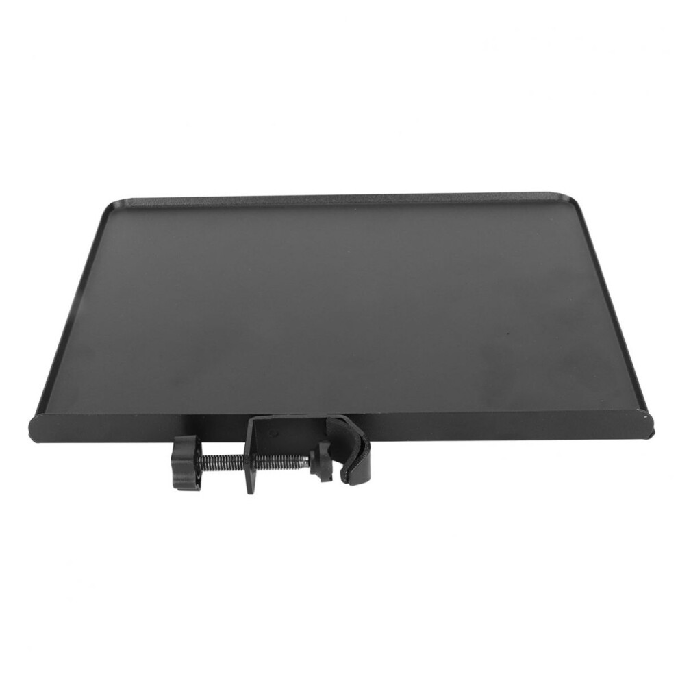 Sturdy Material Microphone Stand Clamp On Utility Shelf Raised Lip Around Edges Microphone Stand Tray Holder For Live Cell Phone Broadcasting Adjustab 9416038803185