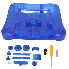 Replacement Housing Shell For N64 Retro Video Game Console Translucent Case Accessories With Screwdrivers Sturdy Material Exquisite Design Compatible