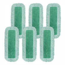 6 Stuks Stofwisserspads voor Microvezelstofwissers, Vervanging voor Wissers met Franje - Herbruikbare Navulling voor Nat en Droog Reinigen met