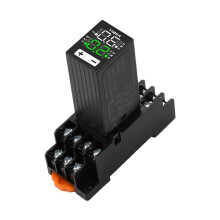 H3Y-4 AC220V Liquid Crystal Relay Dual with Base Small Digital Display Cycle Control Delayer