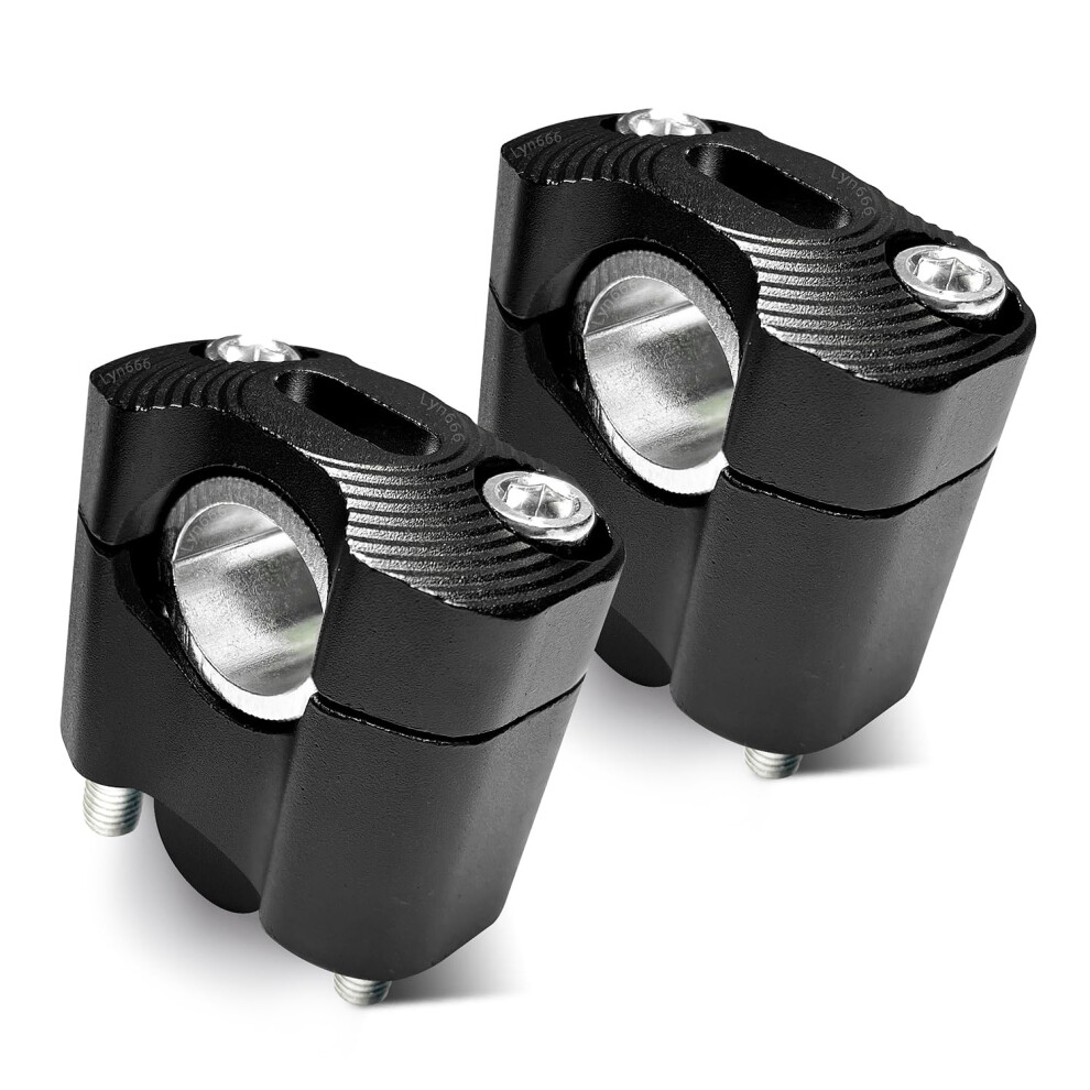 Motorcycle Handlebar Risers 28Mm 22Mm Cnc Aluminum Mount Clamps For Dirt Bike Atv Ref: 7626 Black 9001264025090
