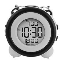 Digital Alarm Clock, Date Display Twin Bell Very Loud for Heavy Sleepers Dual Alarm  Backlight for Teens