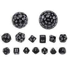 15Pieces Complete Polyhedral DND Dice Set D3-D100 Spherical RPG Dice Set,100 Sides Dice Set for Role Playing Table Games