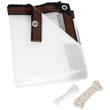 Lonas ImpermeáVeis Transparentes de 8X10 PéS, Cobertura à Prova de Chuva para Jardim Externo Resistente, Lona de Vinil Transparente com IlhóS