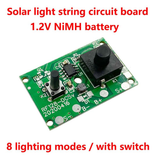 1.2V Solar Lamp String Control Board Circuit Board with Switch Solar Street Light Control Panel Controller Module 2