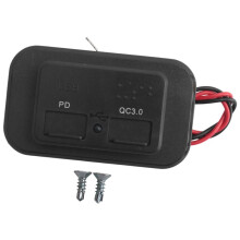 USB+PD Car Charger Socket 12V/24V USB Charging Splitter Outlet Power-Adapter for Motorcycle Camper-Truck ATV Boat Car RV