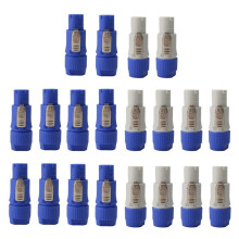 20PCS NAC3FCA NAC3FCB Speakon Plug 3 Pin Male Powercon Connector 20A 250V AC Power Plug Connector Blue and Grey White