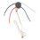 Ceiling Fan Switch Kit 3 Speed 4 Wire, Fan Switch Zipper Speed Control Switch, ZE-208S Pull Wire Switch with Rope Gold 1