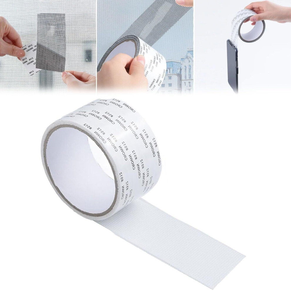 Window Screen Tape Selfadhesive Mesh Patch For Quick Seamless Fix Of Window And Door Holes White 9426802857436