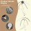 Ceiling Fan Switch Kit 3 Speed 4 Wire, Fan Switch Zipper Speed Control Switch, ZE-208S Pull Wire Switch with Rope Gold 6