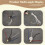 Ceiling Fan Switch Kit 3 Speed 4 Wire, Fan Switch Zipper Speed Control Switch, ZE-208S Pull Wire Switch with Rope Gold 7