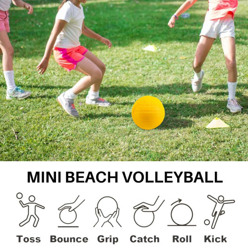 Viminston Roundnet Game Ball Replaceable Competitive Balls Mini Volleyball 3-Pack with Pump 1