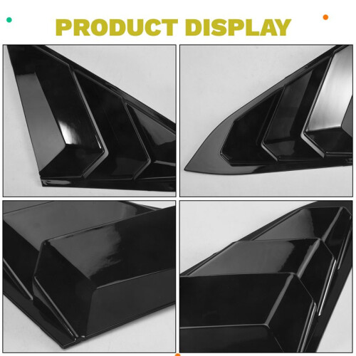 For   2016-2021 Sedan Rear Side Vent Quarter Window Louver Cover Triangular Window Trim Accessories 1