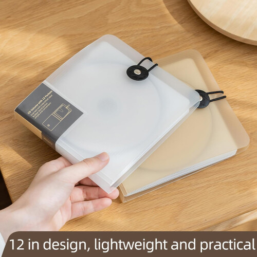 CD Storage Case 12 Disc Holder Hard Plastic DVD Wallet with ScratchResistant Protection 2 Pack 2