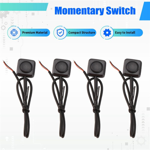 4 Pcs Momentary Switch Momentary Push Button ON Off Switch 12V 24V Surface Mount Mini Button Switch 1