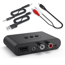 Bluetooth 5.3 Audio Receiver NFC USB U Disk RCA 3.5mm AUX USB Stereo Music Wireless Adapter for Car Speaker Amplifier