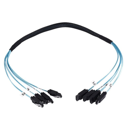 SAS Cable Sata Cable High Speed 6Gbps 4 Ports/Set High Quality for Server 0.5 Meter 1