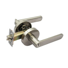 Black HeavyDuty Door Handle Lock for Bathroom and Bedroom with Ergonomic Spherical Grip