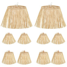 10 Delar FåGelskräMma Halm Kit Raffia Material FåGelskräMma Kostym TillbehöR Dekoration Raffia Hals Arm- och Ankelband