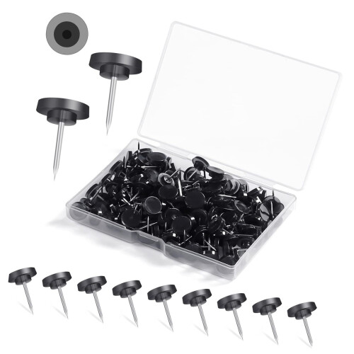Round Flat Push Pin 150Pcs Flat Head Pushpin Cork Notice Board