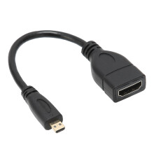 Mini-HDMI-zu-HDMI-Adapter, kurzes und abgewinkeltes Design, hohe Festigkeit und gute Belastbarkeit, geringes Gewicht, tragbar und einfach zu