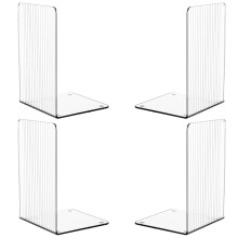 4 Stück Buchstützen aus Acryl, Buchhalter, Regal, Buchstützen,