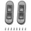 Embedded Wire Switch Black Duplex Switch Straight-Through Rocker Switch Suitable for Dual-Control Desk Lamp 1
