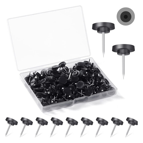 150Pcs Flat Head Push Pin Round Flat Push Pins Thumb Tacks Map