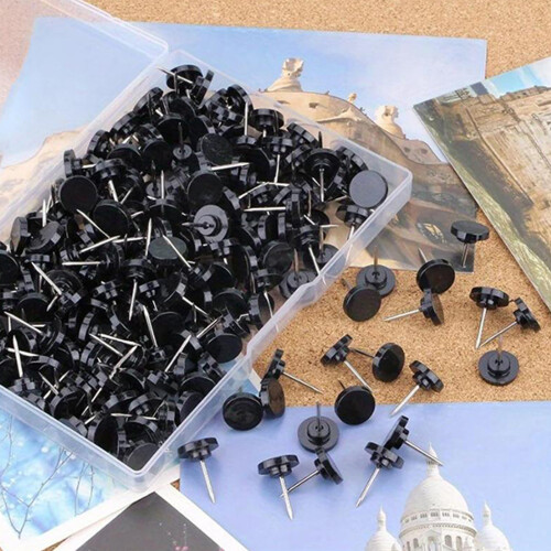 150Pcs Flat Head Push Pin Round Flat Push Pins Thumb Tacks Map 1