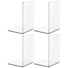 4 Pcs Bookends Practical Book Holders Acrylic Book Stoppers