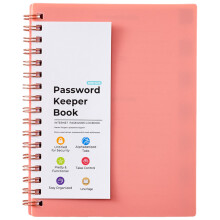 A6 spirales cahier mot de passe carnet d'adresses avec-Rose
