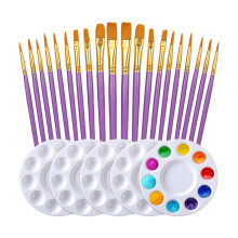 1 Set Nylon Hair Art Brushes Watercolor Acrylic Painting-Purple