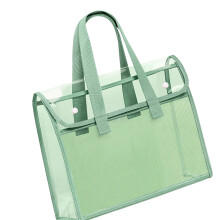 Pochettes de rangement de fichiers en PVC transparent-Vert