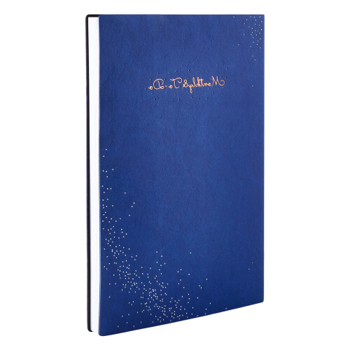 Carnet de notes à couverture souple en cuir, planificateur-bleu