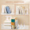 Acrylic Bookend for Shelf 4 Section Book End Desktop-Purple 5