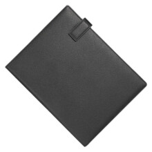 Organisateur de documents de dossier de conférence en cuir-Noir