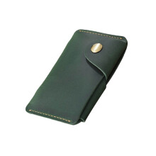 Retro Card Case Wallet Leather Card Holders with-Dark green