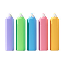 5 STKS Creatieve Potlood Gum Set Veilige PVC Gummen-Een doos