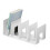 Pcs Desk Bookend Acrylic Book End 4 Section Book-White 1