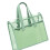 Water Resistant Clear PVC Document Organiser Double-Green 1