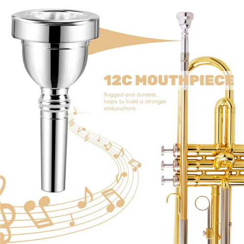 12C Small Shank Trombone Silver Mouthpiece New 1
