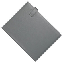 Leather Conference Folder Document Organiser with Writing-Grey
