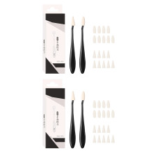 2Pcs Professional Blending Stump Blending Tool with 20-black