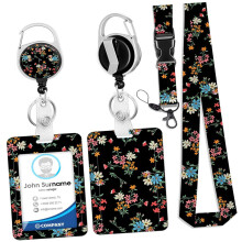 Porte-carte ouvert coulissant, porte-badge rétractable en ABS