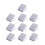 10Pcs Acrylic Paper Clip Square Paper Clamp Document-White 1